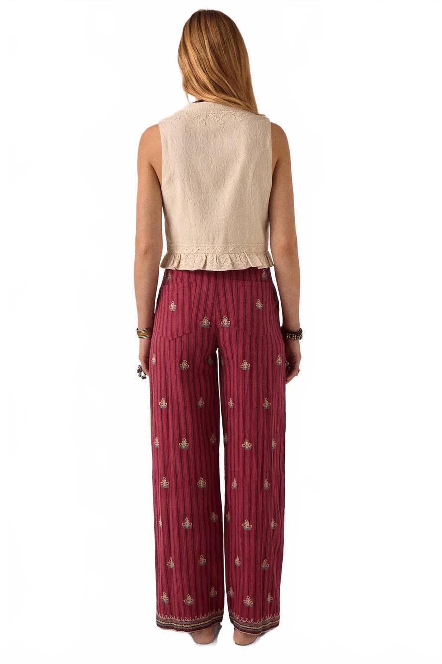 NEW MAISON HOTEL tito wide leg trousers in red sea - Picture 3 of 5